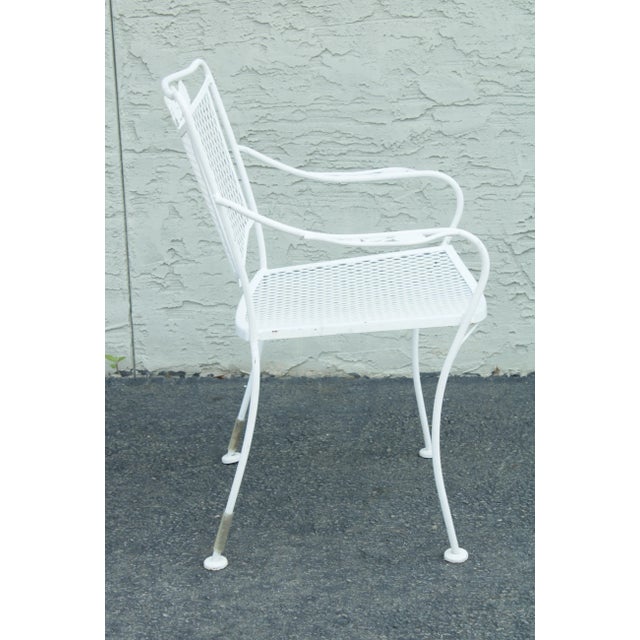 Metal Vintage Wrought Iron Garden Chairs - Set of 5 For Sale - Image 7 of 13