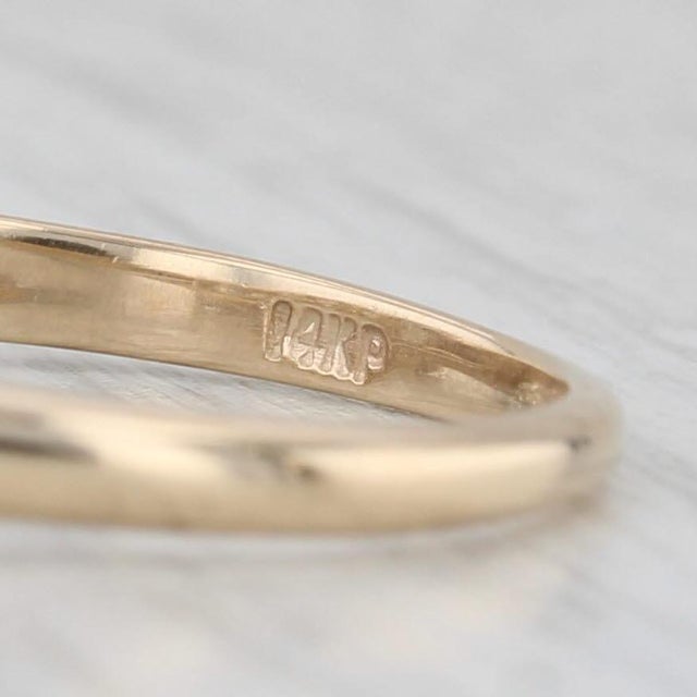 0.85ctw Diamond Wedding Band 14k Yellow Gold Size 8 Stackable Anniversary Ring For Sale - Image 4 of 9