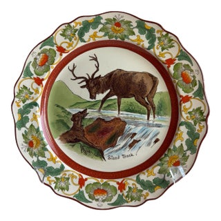 Antique Wedgwood Etruria English Sporting Scene Decorative Plate, Circa 1890 For Sale