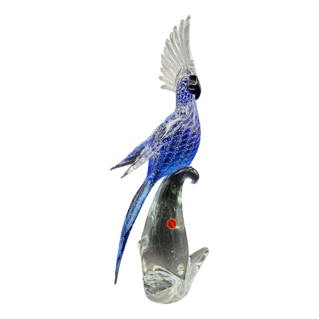 Murano Glass Parrot or Cockatoo, 1960s-1970s For Sale