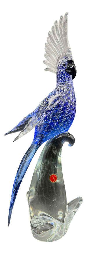 Murano Glass Parrot or Cockatoo, 1960s-1970s