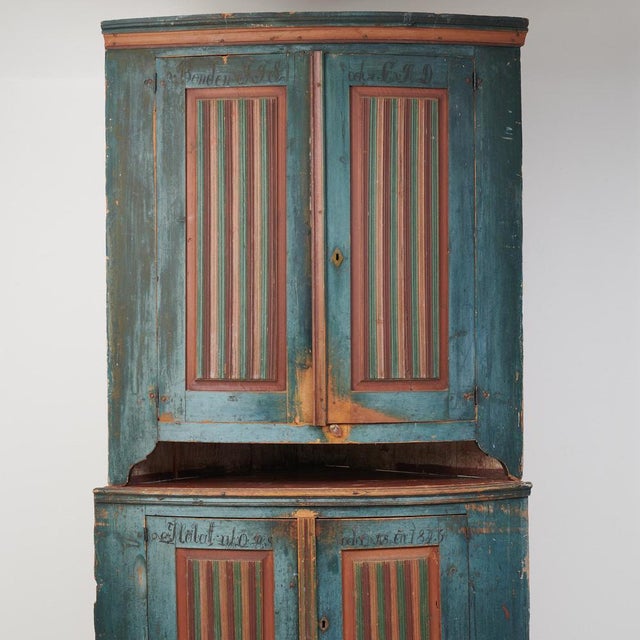 Antique Swedish Gustavian Corner Cabinet For Sale - Image 5 of 14