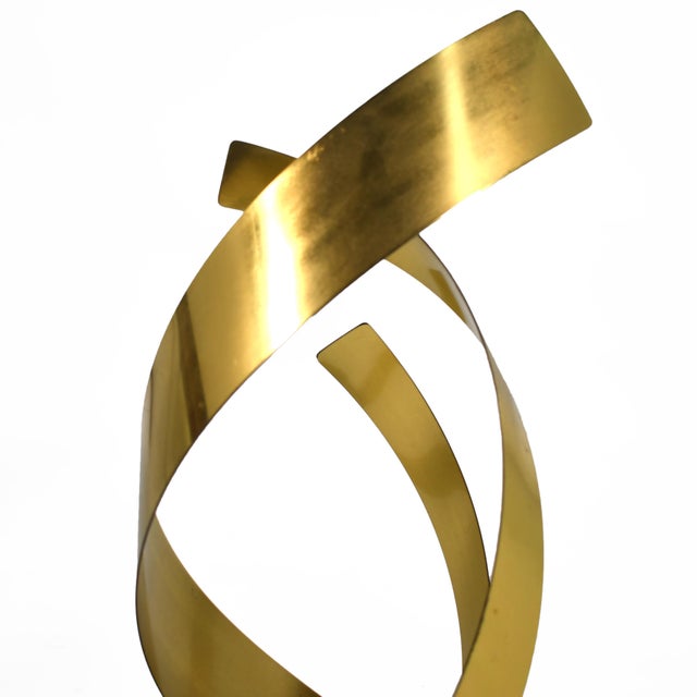 Metal Ribbon Form "Flame" Sculpture by C.Jeré For Sale - Image 7 of 9