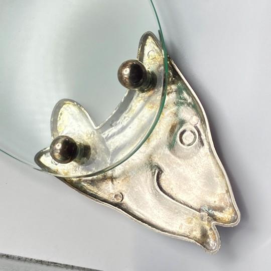 Vintage BMF/ Fritz Nagel Style Glass and Metal Fish Platter For Sale - Image 14 of 18