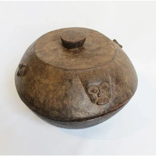 Tribal Vintage African Yoruba Divination Carved Wood Bowl For Sale - Image 3 of 3