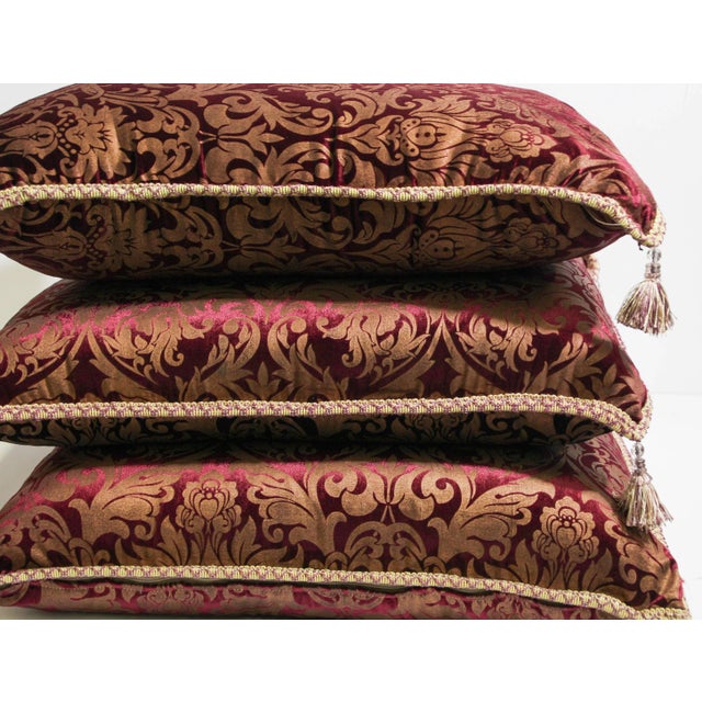 Dark Pink Moroccan Oversized Floor Pillow Cushion For Sale - Image 8 of 13