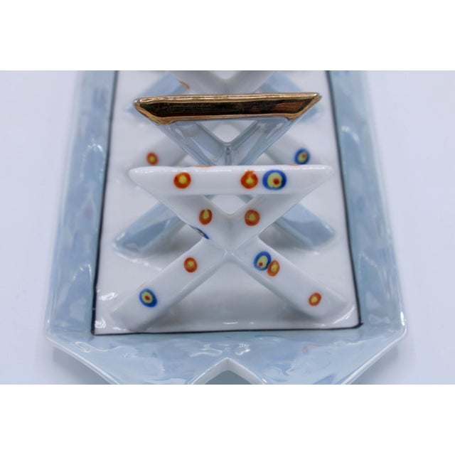 Ceramic Vintage Art Deco Ceramic Toast Rack / Letter Holder For Sale - Image 7 of 10