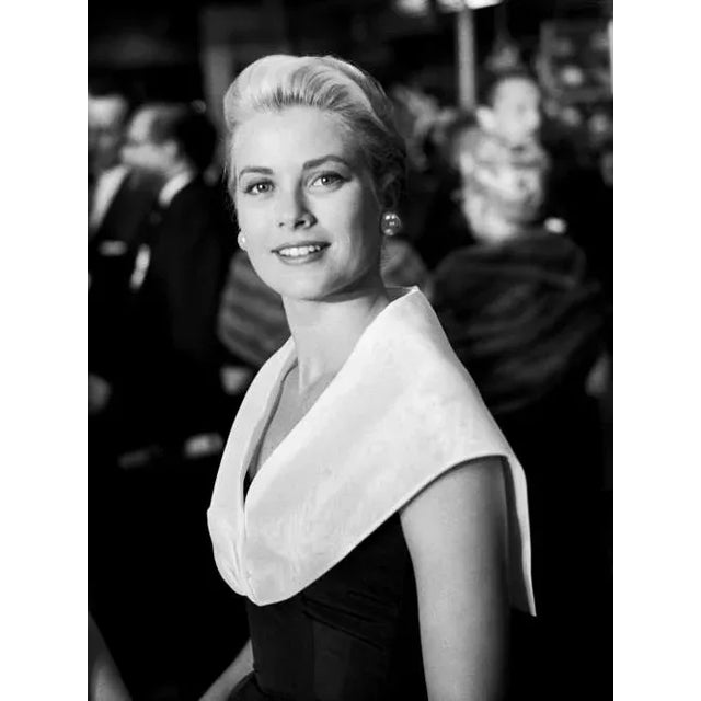 Grace Kelly at the Premiere of Rear Window This stunning black and white portrait features actress Grace Kellythe...