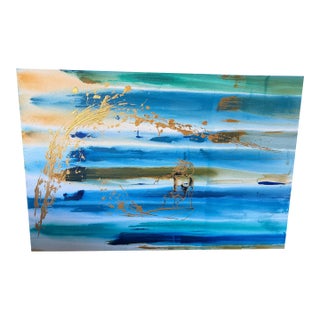 “Surfer Girl” — Original Mixed Media on Canvas by E. Goldberg (2014) For Sale
