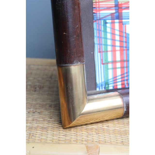 Wooden and Brass Photo Frame, Italy, 1970s For Sale - Image 3 of 12