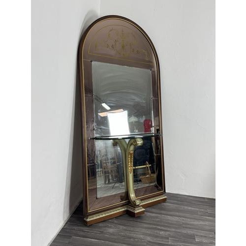 Vintage Floor Mirror with Console Table by Cristal Art, Italy, 1960s For Sale - Image 10 of 16