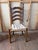 Vintage Early American French Rustic Style High Ladder Back Rush Seat Side Chairs For Sale In Washington DC - Image 6 of 17