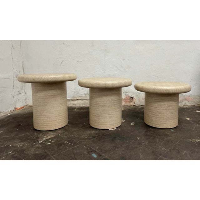 Mid Century Raffia Mushroom Coffee Tables or Stools For Sale In New York - Image 6 of 10