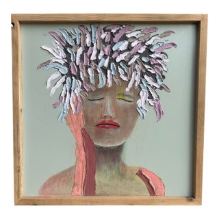 Crowned in Color Boho Chic Painting For Sale