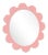 Fleur Home x Chairish Iris Oval Mirror in Pink Punch, 31x26 For Sale