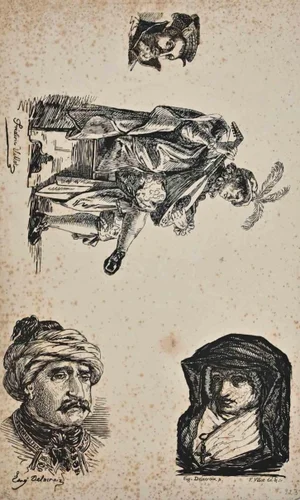Frédéric Villot, Portraits, Etching, Mid-19th Century