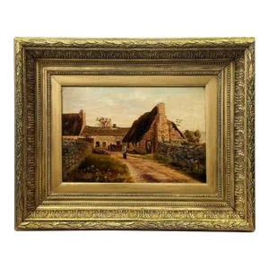 British Late 19th Century Framed Oil on Canvas