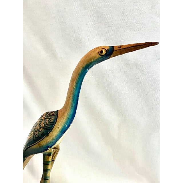 1970s Great Egret Shades of Blue For Sale - Image 5 of 8