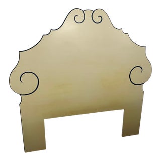 King Size Painted Wood Headboard For Sale