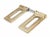 Pair of Vintage Italian Modern Brass Rectangle Door Handles For Sale - Image 4 of 6