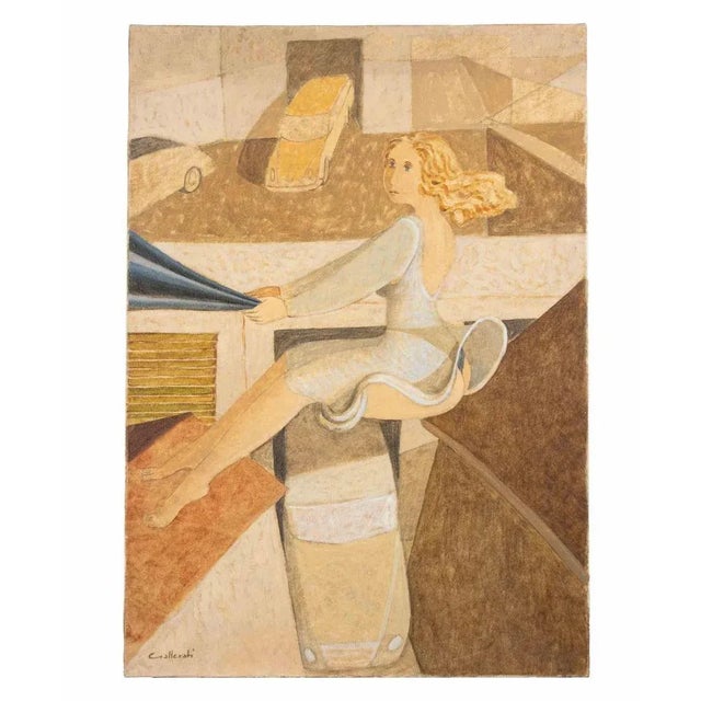 Oil on canvas realized by Alberto Gallerati in 1980s. Hand signed. Titled on rear. Very good condition. This piece is...