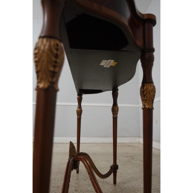 Maitland Smith 2 Drawer Regency Mahogany Console Table For Sale - Image 16 of 18