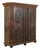 Original Hand-Painted Pine Folk Art Two-Door Armoire Dated 1793 For Sale