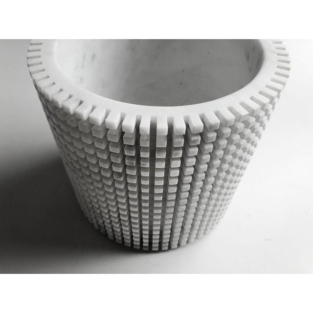 Pixel R3 Decorative Vase in Laguna Green Marble by Bufalini Marmi For Sale - Image 9 of 10