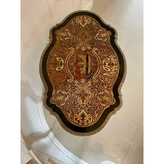 Ancient French Boulle Center Table, 1860s For Sale - Image 6 of 13