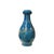 Asian Oriental Bright Blue Glaze Color Flower Bird Ceramic Art Vase For Sale - Image 3 of 7