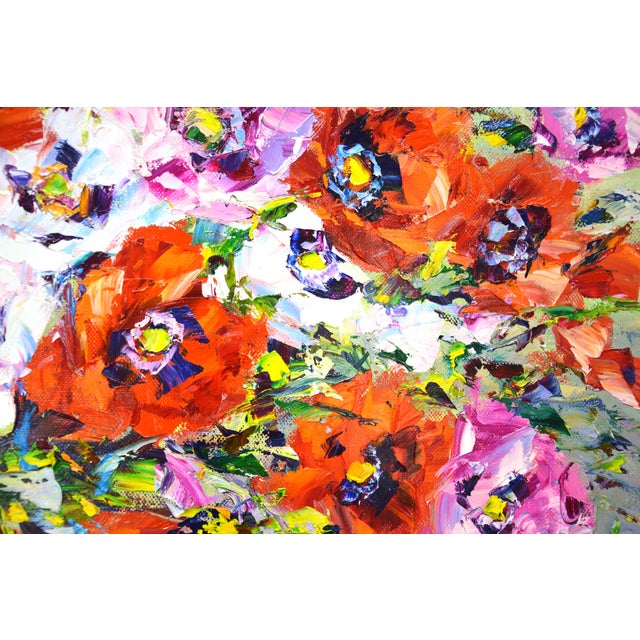 Early 21st Century Poppies. Modern Original Hand Painted For Sale - Image 4 of 11