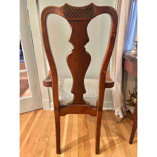 American Late 20th Century Queen Anne Armchair Attributed to Drexel Heritage For Sale - Image 3 of 12