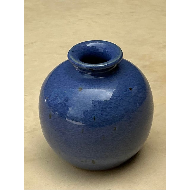 Mid-Century Modern Vintage Glazed Ceramic Vase For Sale - Image 3 of 12