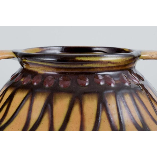 Ceramic Vase with Two Handles from Kähler, Denmark, 1930s For Sale - Image 4 of 9
