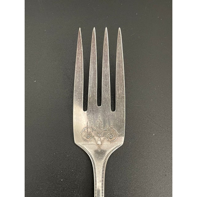 Oneida Oneida Community Plate Grosvenor 1921 Silverplate Salad Forks - Set of 7 For Sale - Image 4 of 7