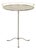 Late 20th Century Chic Contemporary Silvered Metal & Brass Round Removable Tray Table For Sale