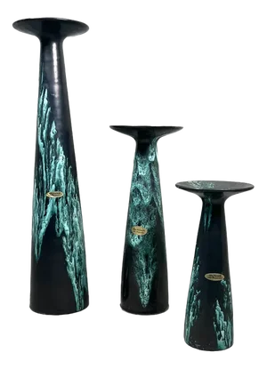 German Candlesticks by Otto Keramik, 1980s, Set of 3