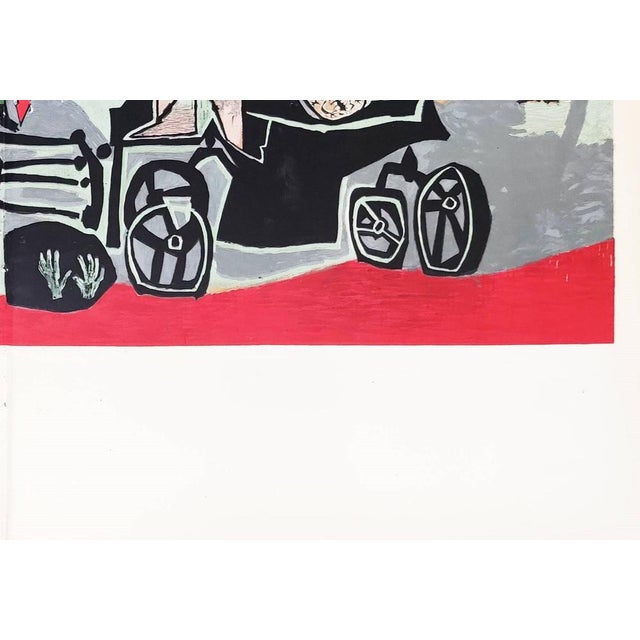 Modern Pablo Picasso, La Guerre et la Paix Rouge Collotype, 1954, Lithograph For Sale - Image 3 of 6