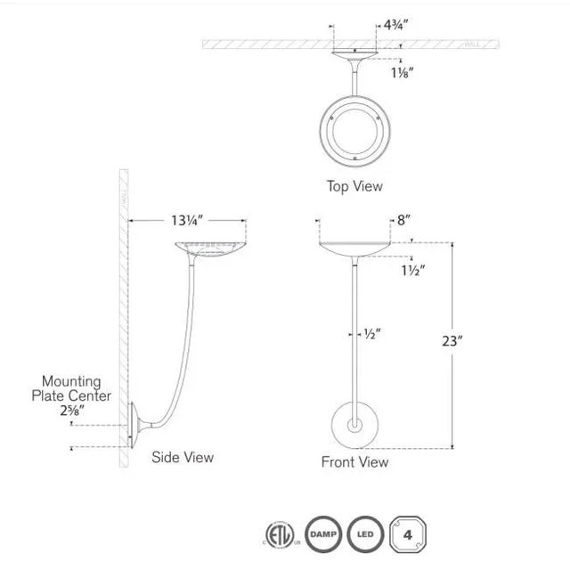 Traditional Thomas O'Brien for Visual Comfort Signature Keira Large Sconce in Polished Nickel For Sale - Image 3 of 3