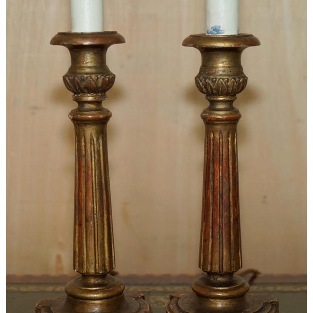 1900 Corinthian Pillar Desk Lamps Converted from Candelabras, Set of 2 For Sale - Image 3 of 17