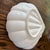 Vintage White Ceramic Scallop Shell Serving Bowl For Sale - Image 4 of 4