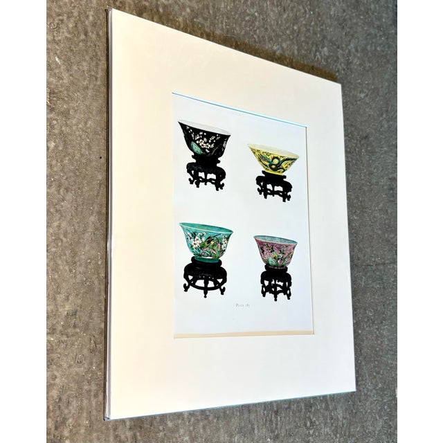 Vintage Boho Chinese Porcelain Print For Sale In West Palm - Image 6 of 7