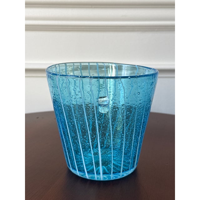 Mid-Century Modern 1970s Petite Venini Murano Glass Ice Bucket For Sale - Image 3 of 7