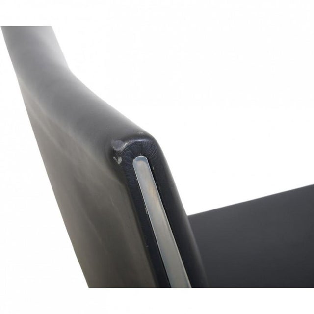 Animal Skin AP40 Chair in Black Leather by Hans Wegner, 1990s For Sale - Image 7 of 12