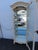 French Country Ethan Allen French Tall Narrow Painted Curio China Display Cabinet Vitrine 6888 For Sale - Image 3 of 16