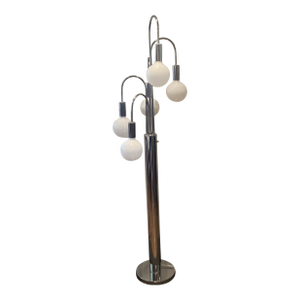 1970s Sonneman Style Midcentury Chrome Waterfall Style Floor Lamp