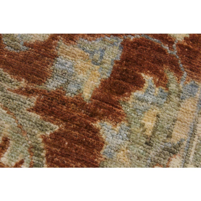 Textile Ziegler 1990's Rust/Ivory Wool Runner Rug- 2'8'' X 8'10'' For Sale - Image 7 of 10