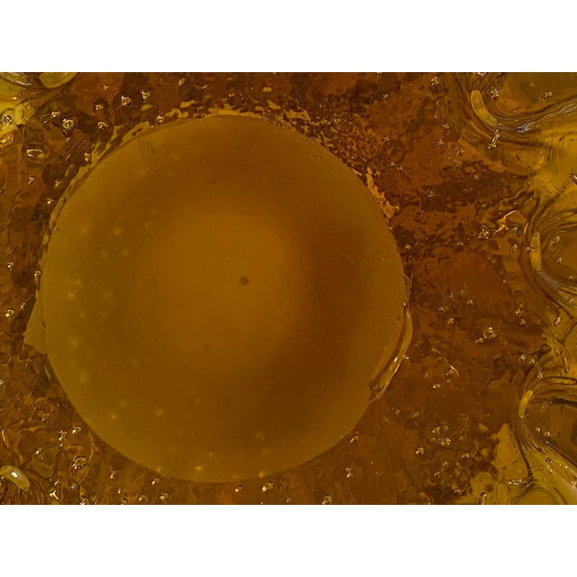 Amber Late 20th Century Mouth Blown Amber Vase For Sale - Image 8 of 12