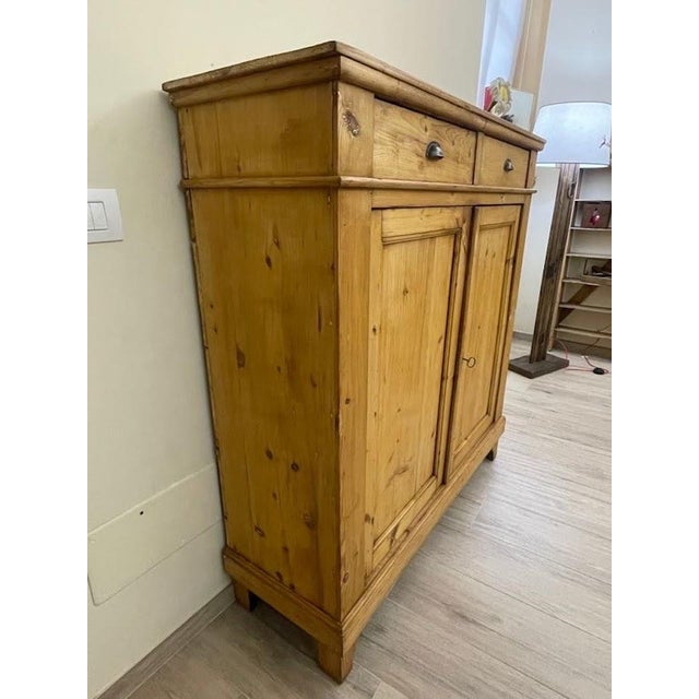 Tan Antique Late 19th Century Wooden Sideboard, Italy, 1890s For Sale - Image 8 of 14