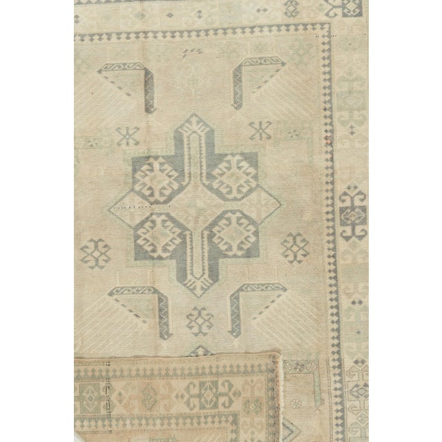 1940s Vintage Subdued Turkish Oushak Rug 4'5 X 7'2 For Sale - Image 5 of 8